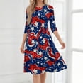 thumbnail image 5 of BOMYJESK Womens Maxi Dress Patriotic American Flag Midi Dresses Independence Day Art Print 4th July 2026 Summer Dresses Casual Party Apparel Navy 3XL, 5 of 6