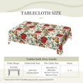 thumbnail image 6 of Christmas Tablecloth 60 X 84 Inch Rectangular, Winter Christmas Poinsettia and Bells Table Cloth Washable New Year Decor Table Cover for Party Picnic Dinner, 6 of 6
