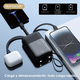thumbnail image 2 of Power Bank Batería Portátil Carga Rápida Bidireccional 22.5W 10000mAh Con Luz Iluminacion, Con 4 Cables Micro USB Xtellar negro, 2 of 3