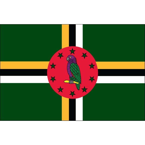 Dominica 3' x 5' Indoor Polyester Flag