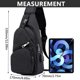 thumbnail image 3 of Bolsa de pecho para hombre, bolsa de lona Oxford, ligera, resistente al desgaste, viaje de compras Wdftyju Para Estrenar, 3 of 3