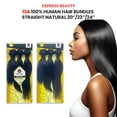thumbnail image 4 of Express Beauty 13A 100% Pure Virgin Human Hair Bundles STRAIGHT - Multi-Size 20"/22"/24" Inch (Natural), 4 of 6