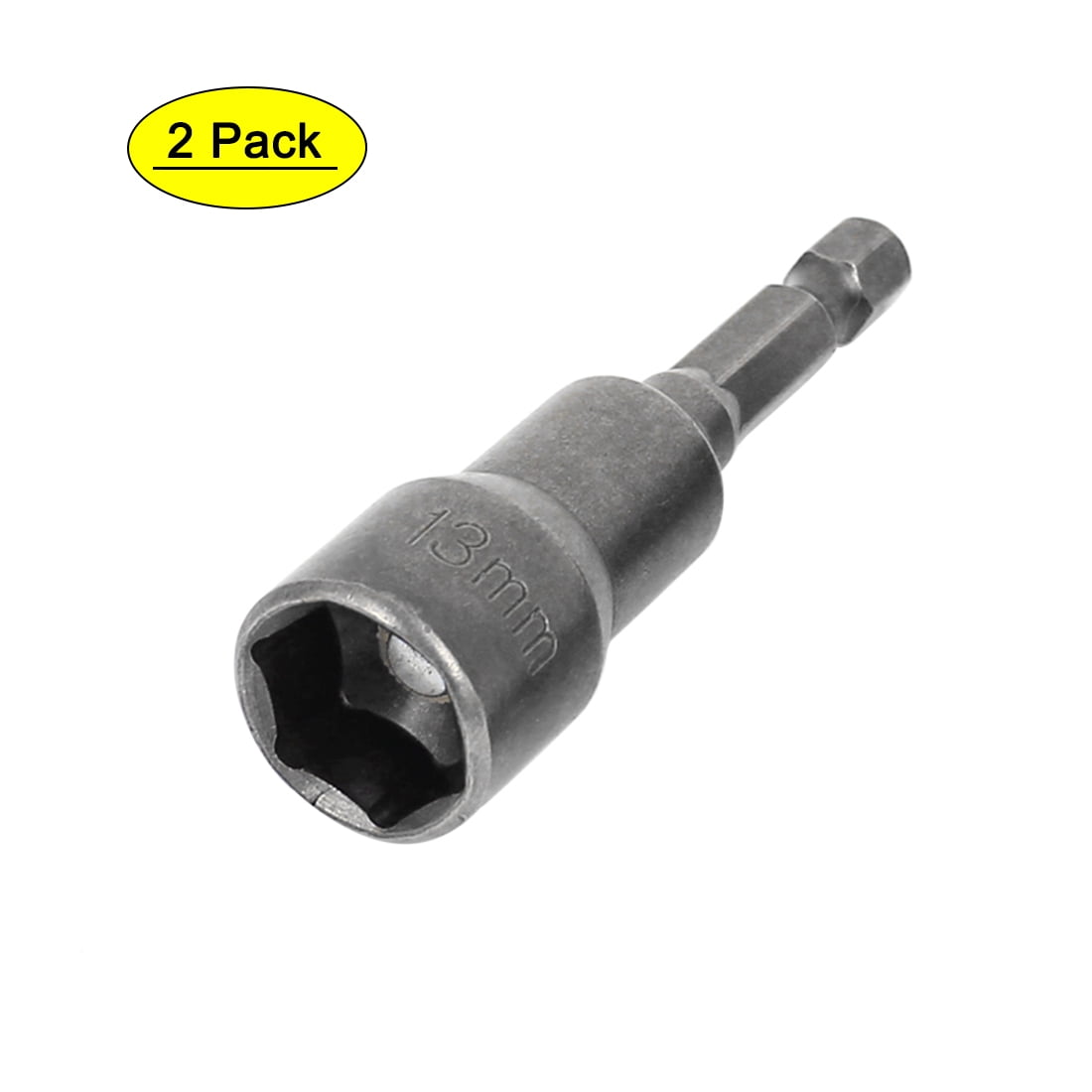 1/4" Shank 13mm Hex Socket Driver Bit Nuts Setter 2 Pcs