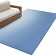 thumbnail image 2 of Light Blue Ombre 2.7x5 Area Rugs, Modern Rustic Aqua Gradient Non-Skid Rubber Backing Large Rectangle Rugs - Living Room Bedroom Home Office, Indoor Floor Mat Carpets Washable Rug, 2 of 9