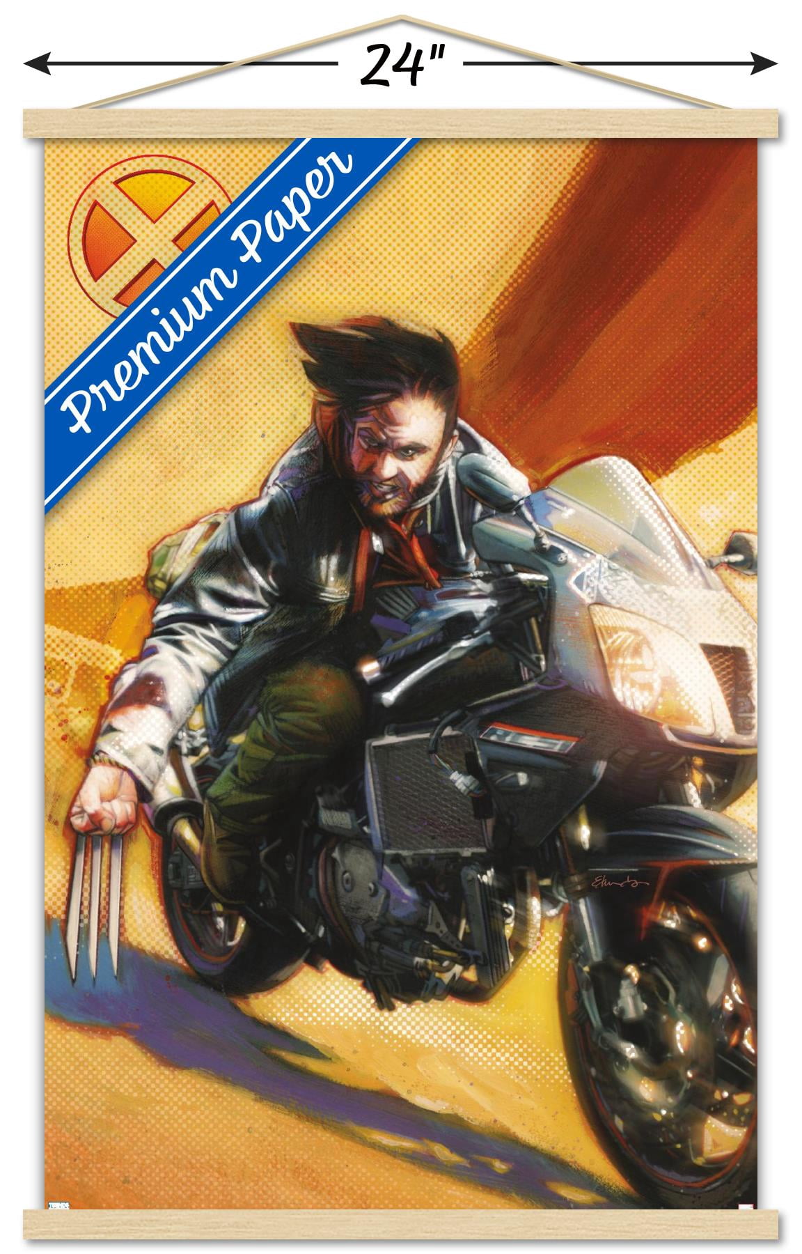 Marvel Comics - Wolverine - Wolverine #74 Wall Poster with Wooden Magnetic Frame, 22.375" x 34"