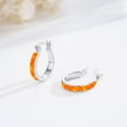 thumbnail image 4 of Coachuhhar Opal Hoop Earrings for Women 925 Sterling Silver Hypoallergenic Huggie Earrings Tiny Cartilage Earrings Mini Hoops Earrings Small Earrings Opal Jewelry for Mother's Day, 4 of 6