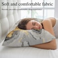 thumbnail image 6 of Grey Ombre Marble Pillow Covers 20x30 Inch Queen Size, Golden Gray Marble Crack Abstract Art Decorative Pillowcase with Zipper, Microfiber Breathable Pillowcases for Sofa Bed Living Room, 6 of 9