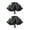2 BLACK+BLACK, variant on Compact Travel Umbrella, Portable Reverse Folding Car Umbrella, Large Windproof and Waterproof Inverted Umbrella, Automatic, 10 Ribs
