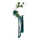thumbnail image 4 of Corona de flores artificiales decorativa de moda con cinta artesanal para colgar en la puerta principal. Verde, 4 of 9