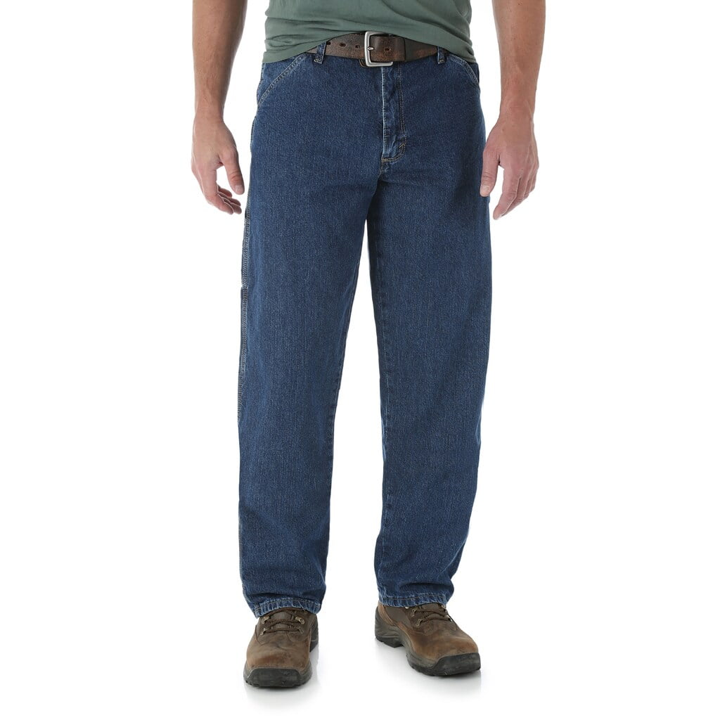 Wrangler - Men's Wrangler Carpenter Jeans Stone Wash - Walmart.com ...