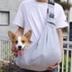 thumbnail image 4 of Guardurnaity El poliéster hizo el amplio de la bolsa de transporte del perro y el bolso portátil resistente al desgarro del gato del animal Bolsas de mensajero y de hombro gris, 4 of 6