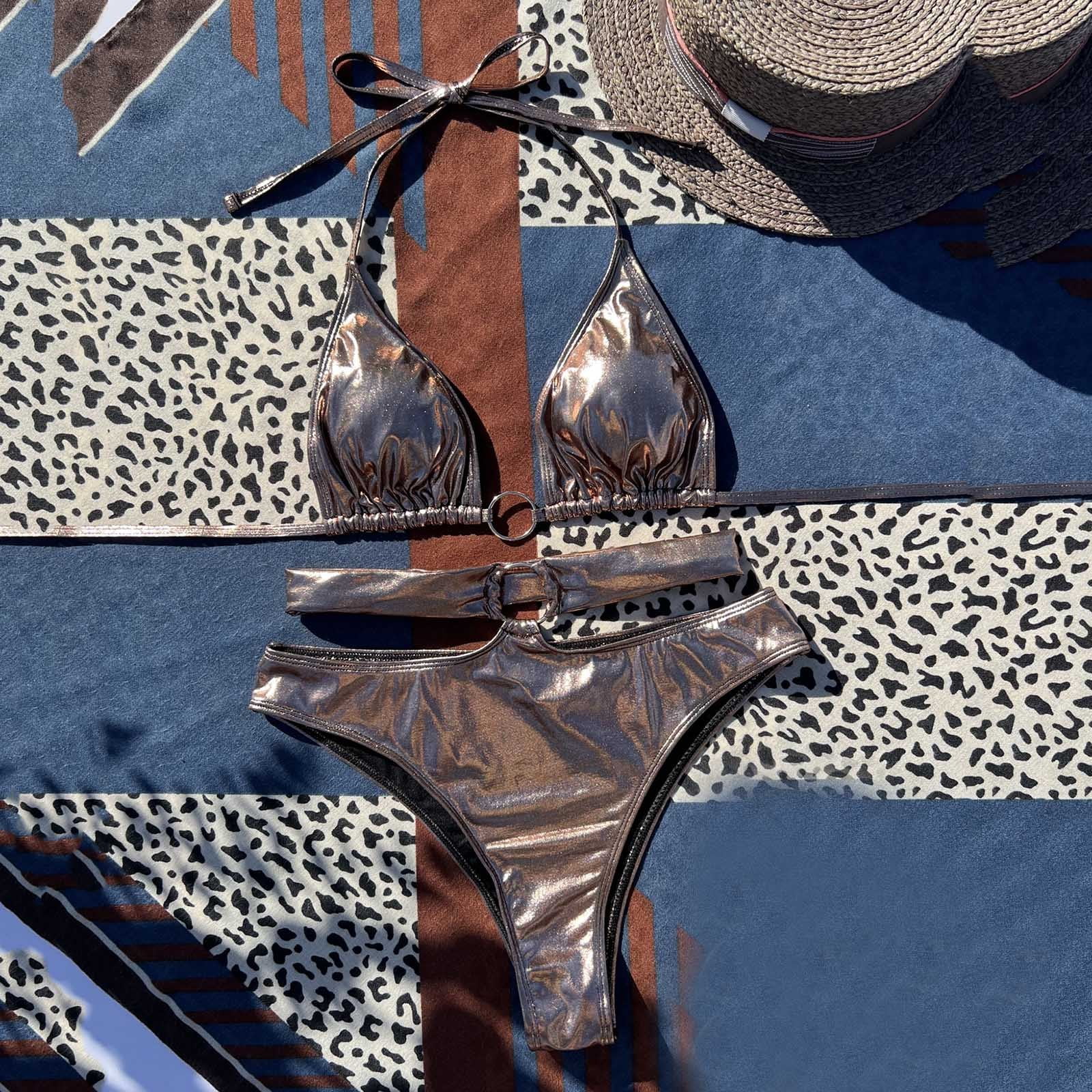 Women's Ring Tie Light Fabric Bikini Swimsuit S-L - Walmart.ca