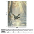 thumbnail image 4 of nygtbtfer Hunting Duck Throw Blanket, Scenery Flannel Blanket Plants Blankets for Kids Girls Men Room Decor,Nature Lake Life Sherpa Blanket,for Chair/Sofa 50x60in, 4 of 6