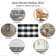 thumbnail image 2 of PiccoCasa Cotton Plaid Area Rug Checkered Rug for Porch, Black White 28"x18", 2 of 6