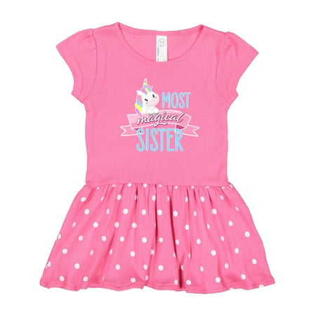 

Inktastic Most Magical Sister- Cute Unicorn Gift Toddler Girl Dress