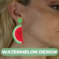 thumbnail image 4 of 1 par de elegantes pendientes de sandía de sandía para frutas con estilo de joyería de oreja de la dama, 4 of 6