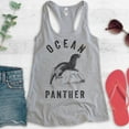 thumbnail image 2 of Ocean Panther Seal Tank Top, Ladies Racerback Tank Top, Seal Tank, Funny Animal Tank, Heather Gray, Medium, 2 of 3