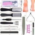 thumbnail image 2 of Kit de pedicura 20 en 1, juego de herramientas de pedicura profesional, limas de pie de acero inoxidable, removedor de callos, raspador de pies, removedor de piel muerta, pedicura, kits de spa para m Namotu CZMR-SY44-1, 2 of 6