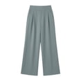 thumbnail image 4 of CQONEPT Women's Wide Leg Pant High Waisted Business Casual Dress Pants High Waisted Pleated Fall Pants with Pocket, 4 of 6