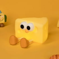 Led Cute Cheese Night Light, Dimmable Nursery Kawaii Lamps, Super Squishy Silicone USB Rechargeable Touch Control Night Lamp for Kids Adults, Used for Camping Party Room Decor (Cheese)