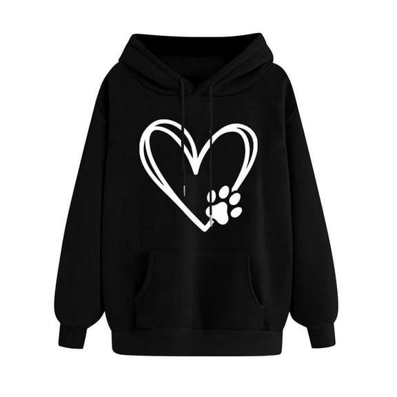 HomeGardon Womens Hoodie Graphic Hoodies for Women Women's Printed Off Shoulder Sleeves Long Sleeved Top Hooded Sweatshirt,S-XXL