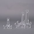 thumbnail image 3 of SANAG 10pcs Clear Plastic Easels Plate Holders Display Dish Rack Picture Frame Photo Book Pedestal Stand, 3 of 8