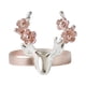thumbnail image 1 of Anillo de asta de ciervo, anillo de dedo vintage, anillos de oro rosa con flores, regalo de Navidad para mujeres (#7), 1 of 6
