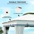 thumbnail image 4 of Outsunny Pavillon Extérieur à Double Toit 10 Pieds x 12 Pieds avec Moustiquaire et Rideaux, 4 of 10
