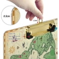 thumbnail image 3 of FMSHPON Vintage World Map Trees Mountains Clipboard Hardboard Wood Nursing Clip Board and Pull for Standard A4 Letter 13x9 inches, 3 of 7