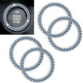 thumbnail image 1 of 4Pcs Blue Bling Crystal Rhinestone Car Ignition Button Ring, Car Emblem Sticker with 35 Pcs Sparkling Rhinestones for Engine Ignition Key Button, AC Control Knobs, Volume and Tune Knobs, 1 of 7