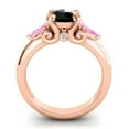 thumbnail image 4 of 2.50 Carat Round Shape Black Onyx & Pink Sapphire Gemstone Beautiful Proposal Ring for Ladies Solid 14K Rose Gold Size 8 by Diamond-Capitals, 4 of 8