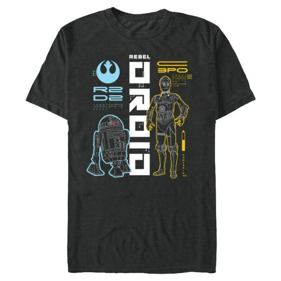 Star Wars C-3PO & R2D2 Best Friend Droids - Short Sleeve Blended T-Shirt for Adults - Customized-Dark Heather