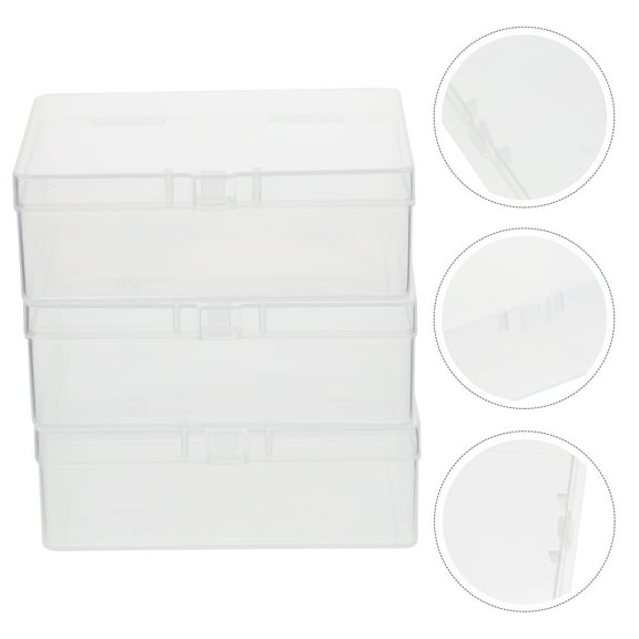 Set of 3 Transparent Storage Boxes for Game Cards with PP Material and Secure Lid Design for Easy Organization