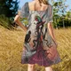 thumbnail image 5 of s y Espirales - Vestido Orquídea de Manga Corta Vestido Largo de Mujer Vestidos de Fiesta, 5 of 7