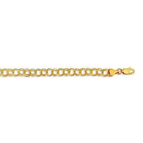 JewelStop 14K Yellow Gold Lite Charm Bracelet, lobster Clasp