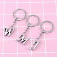 thumbnail image 2 of Pretyzoom initial keychain charm letter W shape silver 1Set for gifting friends family and keychain use, 2 of 8
