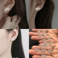 thumbnail image 4 of GKNET Fashion Delicate Jewelry Personalize Silver Earrings Stainless Steel Number Stud Earrings-1990, 4 of 8