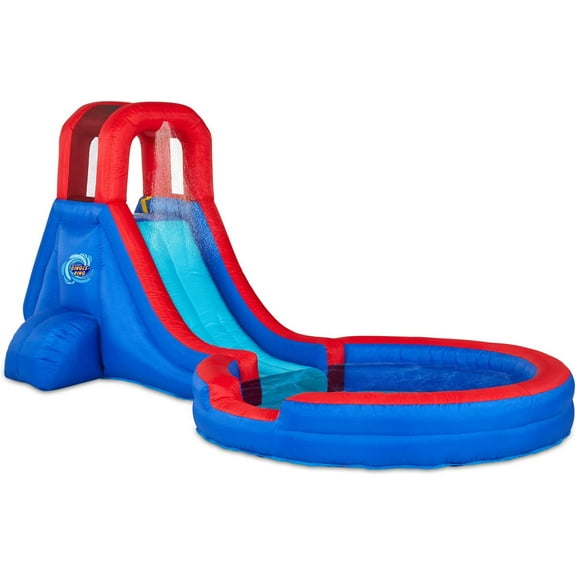 Sunny & Fun Inflatable Water Slide & Blow up Pool, Kids Water Park for Backyard