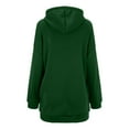 thumbnail image 6 of Long Hoodies for Women 2025 Fleece Lined Zip Up Plain Hoodie with Pockets Streetwear Hooded Sweatshirt Women Jacket, 6 of 7