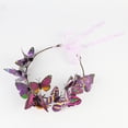 thumbnail image 6 of Women's 3D Butterfly Hair Clip Headband, Adjustable Elegant Party Hair Accessory, Glamorous Headpiece for Evening Events, Prom, and Special Occasions-Purple, 6 of 8