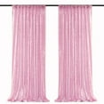 2FTx8FT Sequin Party Backdrop Curtains Sparkly Glitter Background Gold