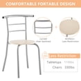 thumbnail image 4 of Hassch 3 Pieces Dining Table Set with Storage Rack, Modern Breakfast Table Set with Metal Frame, Kitchen Table Set for Home Apartment, Natural, 4 of 7