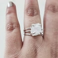 thumbnail image 4 of Rainbow Moonstone Ring, Rough Moonstone Gemstone Ring, June Birthstone, 3 Plain Band, 925 Sterling Silver, Womens Ring, Christmas, Thanksgiving, Handmade, Statement Jewelry, Rough Gemstone Jewelry, 4 of 6
