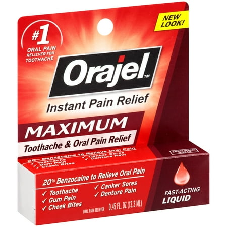 Orajel™ Maximum Toothache & Oral Pain Relief Liquid 0.45 fl. oz. (Best Thing To Numb Toothache)