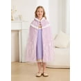 thumbnail image 2 of Gilrs Celvet Princess Cape Kids Purple Hooded Cape Girls Play Outfits Cape Warm Cloak, 2 of 4