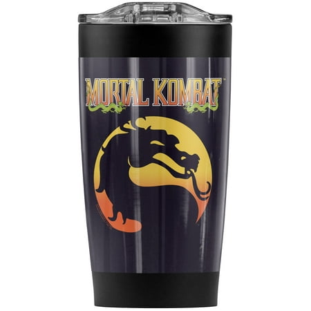 

Mortal Kombat Klassic Logo Stainless Steel Tumbler 20 oz Coffee Travel Mug/Cup Vacuum Insulated & Double Wall with Leakproof Sliding Lid | Great for Hot Drinks and Cold Beverages