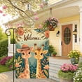 thumbnail image 4 of 1 piece, Spring Double-sided Garden Welcome Flag - 2D flat cute giraffe pattern design, courtyard sign, perfect for courtyard, lawn and outdoor decoration, garden decoration, party decoration items,, 4 of 9