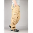 thumbnail image 4 of IROINNID Cargo Pants for Men Outdoor Relaxed Fit Casual Straight Leg Lightweight Pants with Multi Pocket,Khaki, 4 of 9