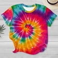 thumbnail image 2 of Tiweut Women Tshirt Tie Dye Graphic Print Short Sleeve Round Neck Loose Tee Regular Tops, 2 of 3