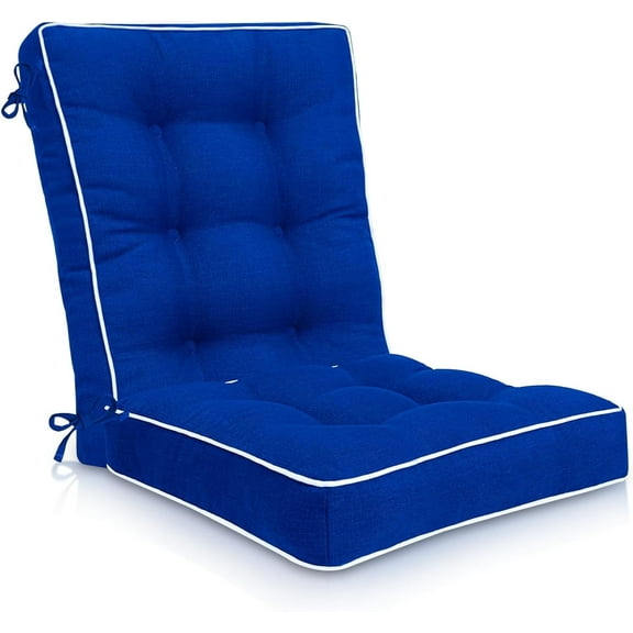 Synoratory 17 in x 38 in Outdoor Seating Cushions, Indoor & Outdoor Rocker, Water Resistant Chair Pads, Blue Thickened version
